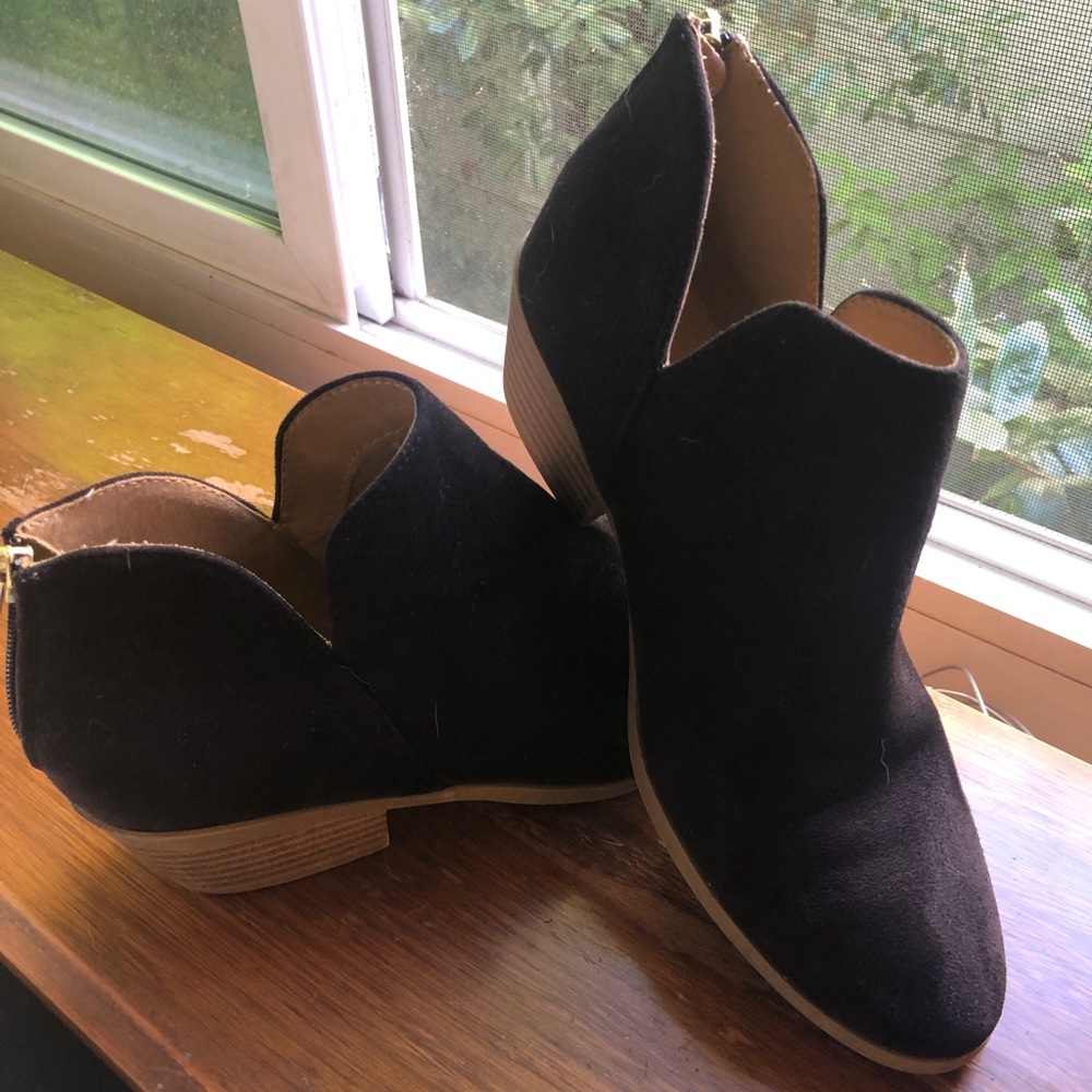 Black Suede Cute Shorties . SODA